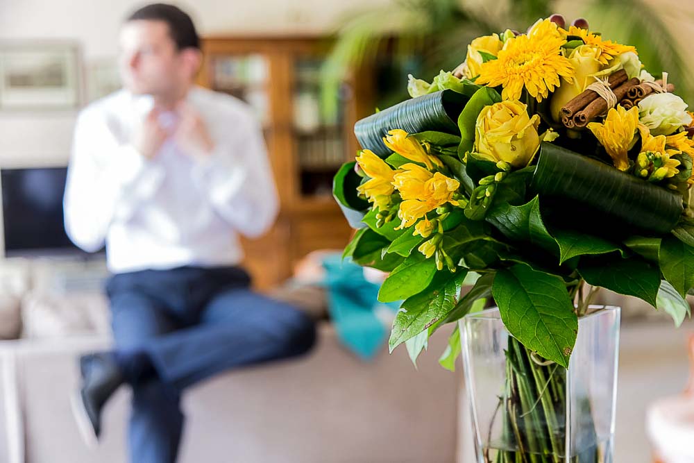 Photo mariage préparatifs fleurs