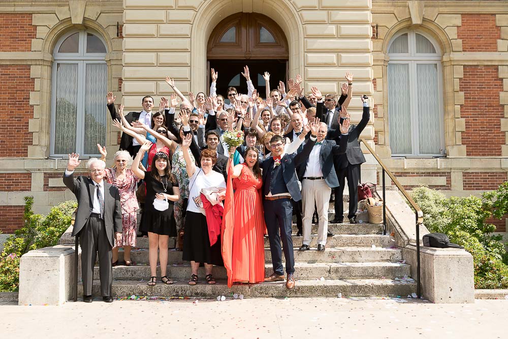 Photographe mariage mairie groupe