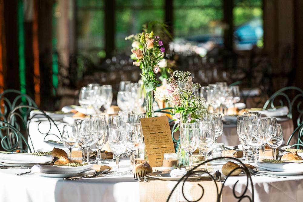 Photographe mariage préparatif table repas Paris