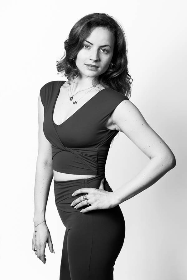 Photographe mannequin fitness – portrait noir et blanc
