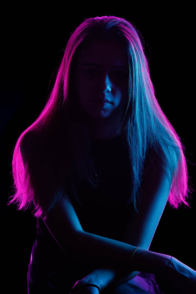 Photo Néon – portrait en studio