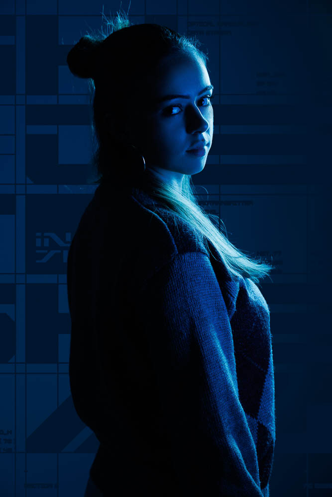 Photo Néon – portrait en studio