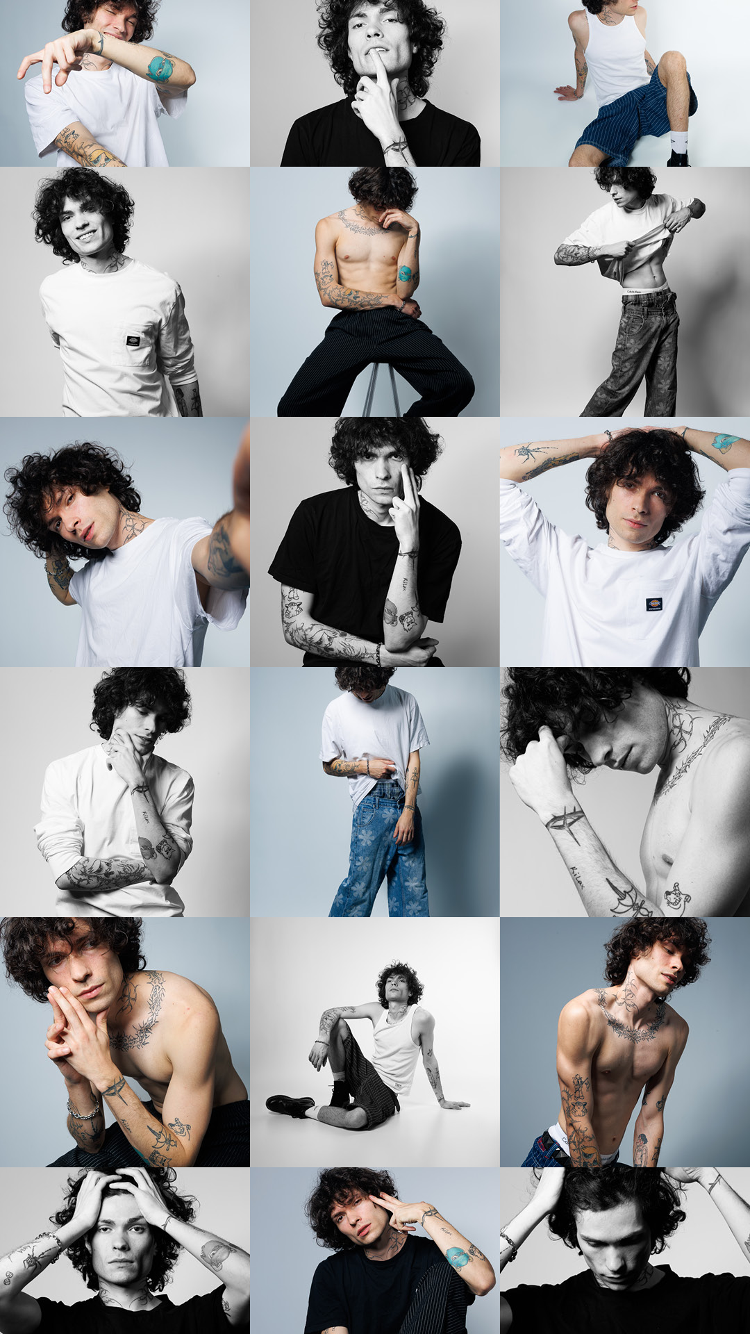 Book photomaton studio planche contact – portrait en studio