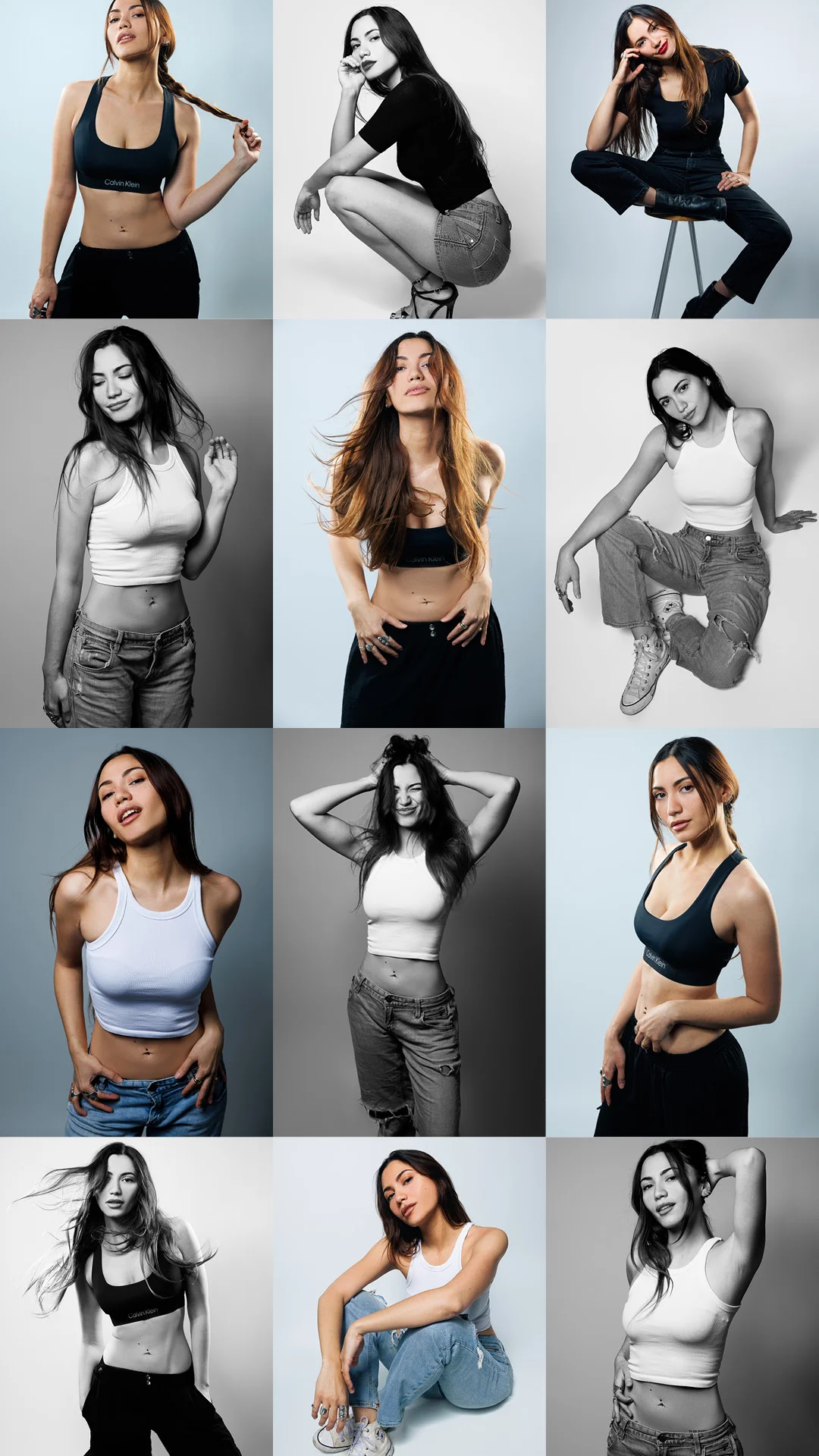 Photographe lookbook studio Paris – portrait noir et blanc