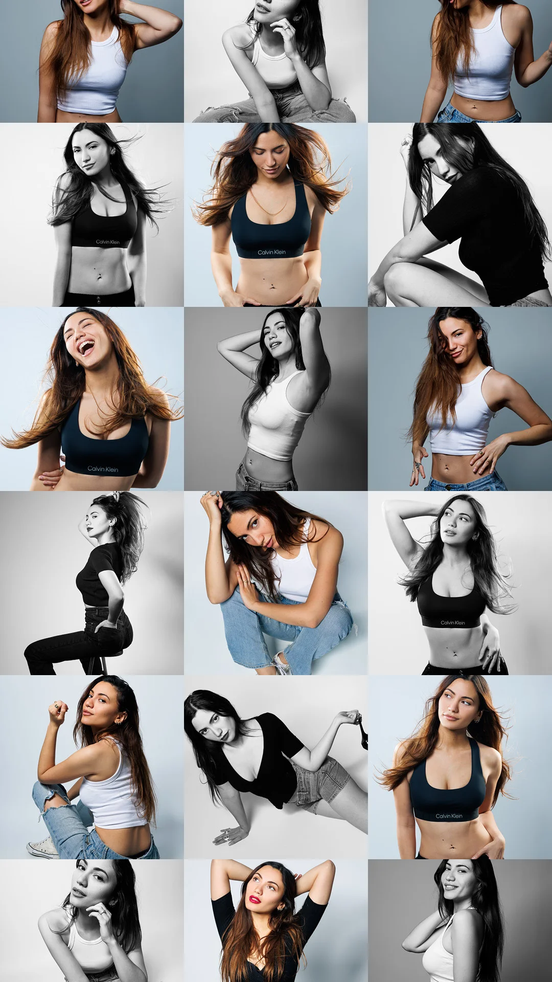Photographe lookbook studio Paris – portrait noir et blanc