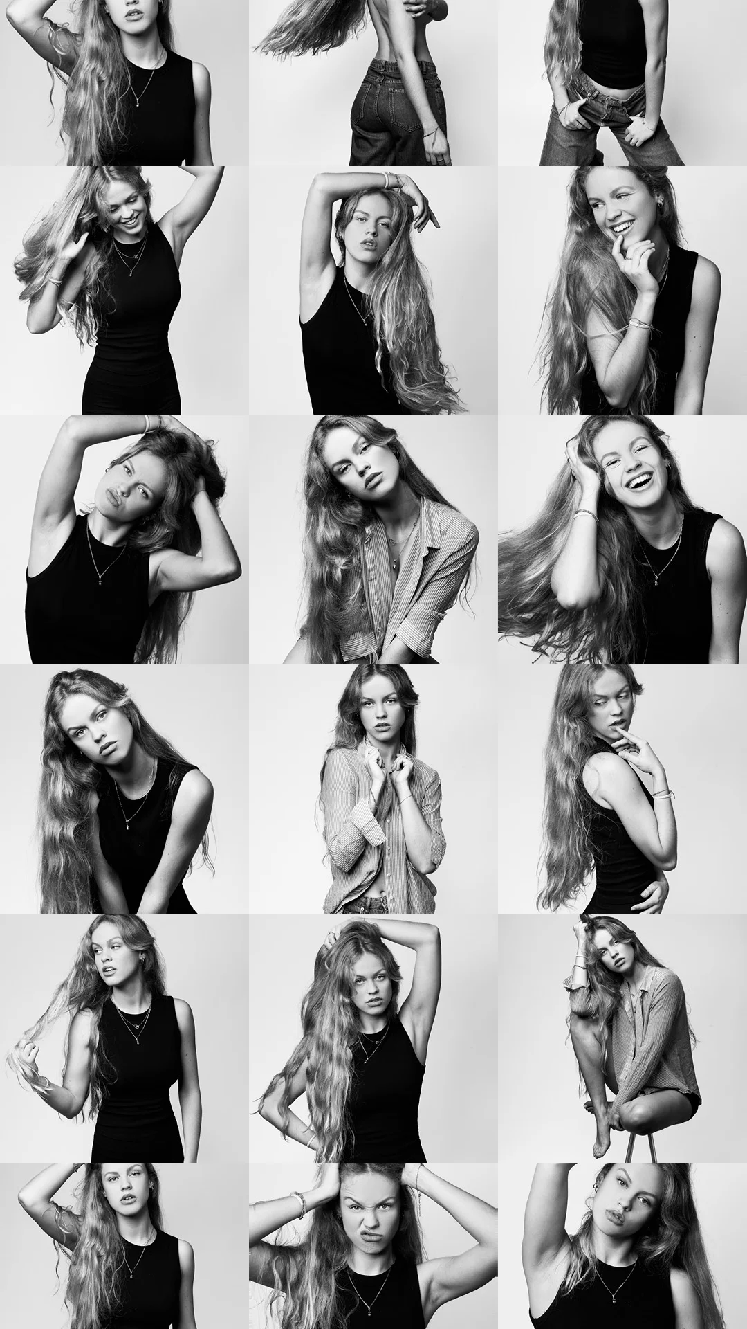 Photographe lookbook studio Paris – portrait noir et blanc