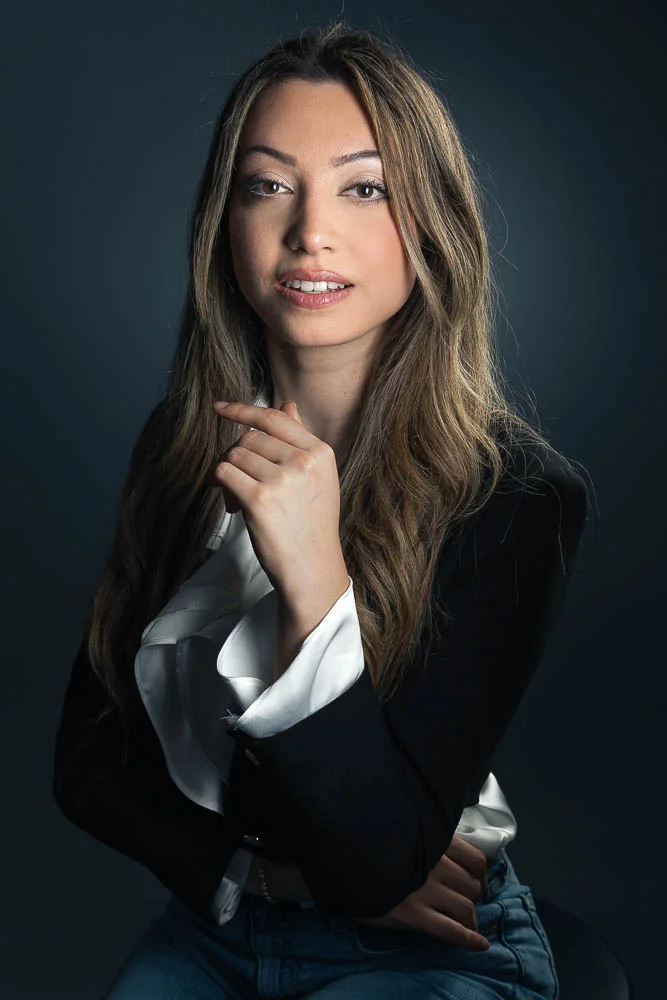 Photo corporate femme – portrait en blazer