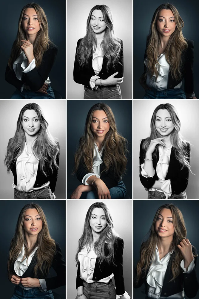 Photo corporate femme – portrait en veste noire