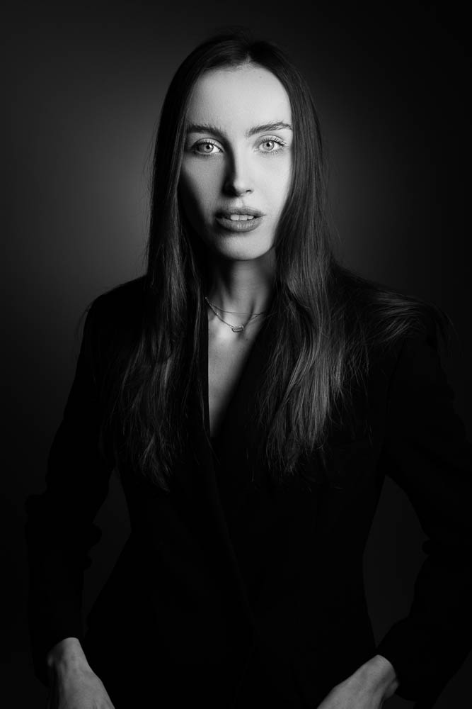 Photo portrait élégant – portrait noir et blanc