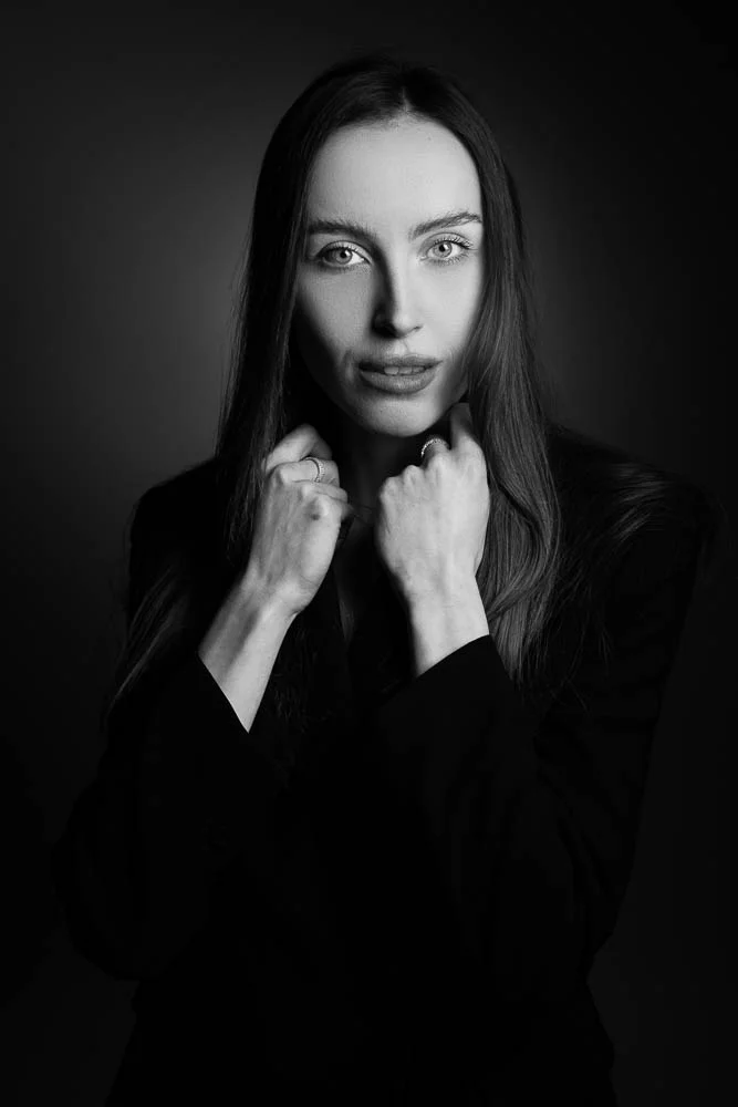 Photo portrait élégant – portrait noir et blanc