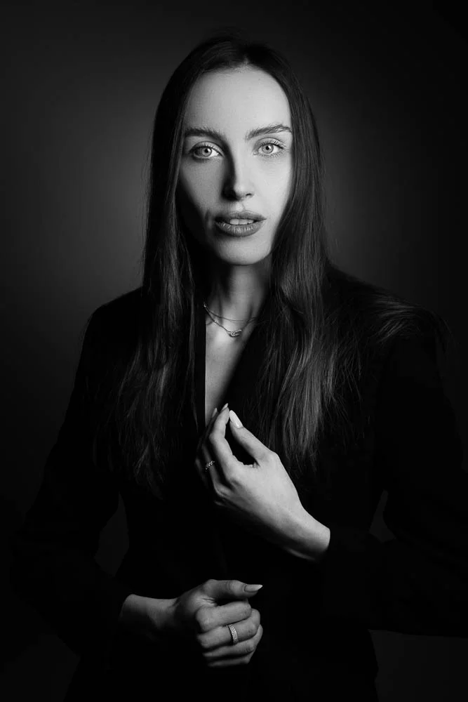 Photo portrait élégant – portrait noir et blanc