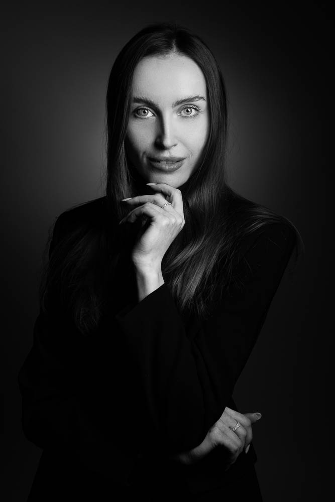 Photo portrait élégant – portrait noir et blanc
