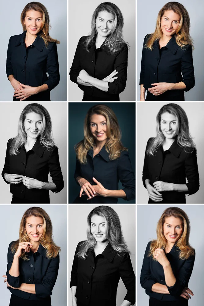 Photo corporate femme – portrait noir et blanc